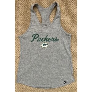 '47 Green Bay Packers Tank Top Womens Sz Small Gray Lightweight NFL Team